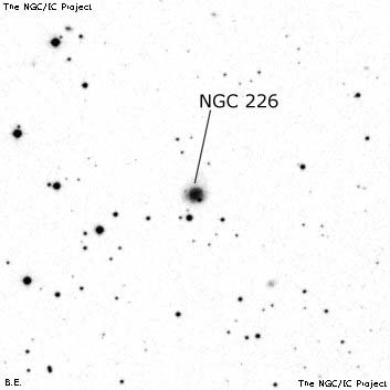 Negativní snímek oblohy NGC 226