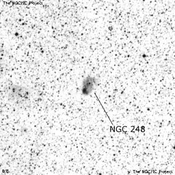 Negativní snímek oblohy NGC 248