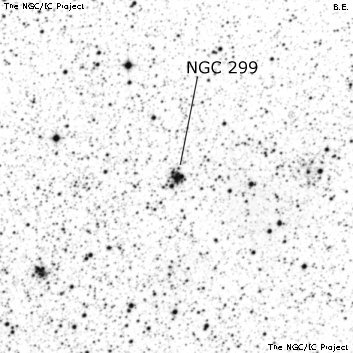 Negativní snímek oblohy NGC 299