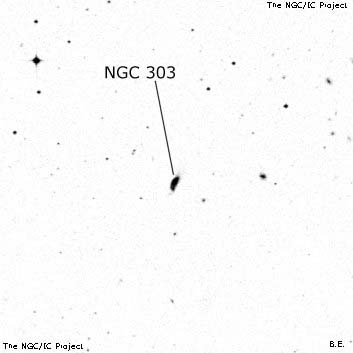 Negativní snímek oblohy NGC 303