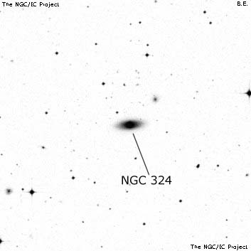 Negativní snímek oblohy NGC 324