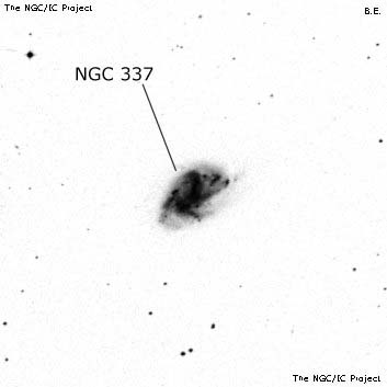 Negativní snímek oblohy NGC 337