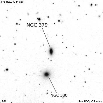 Negativní snímek oblohy NGC 379