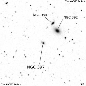 Negativní snímek oblohy NGC 397