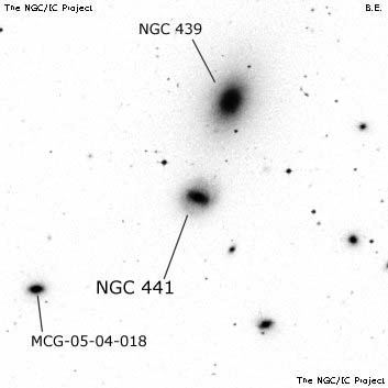 Negativní snímek oblohy NGC 441