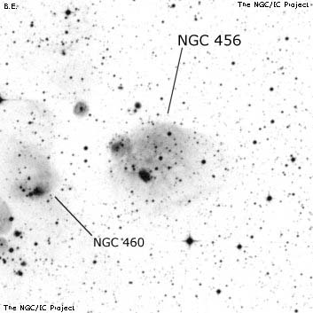 Negativní snímek oblohy NGC 456