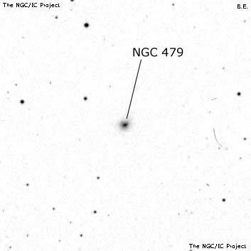Negativní snímek oblohy NGC 479