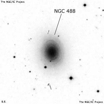 Negativní snímek oblohy NGC 488