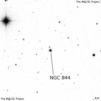 Negativní snímek oblohy NGC 844