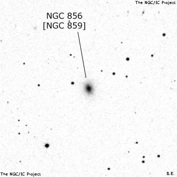 Negativní snímek oblohy NGC 856