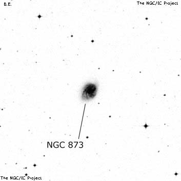 Negativní snímek oblohy NGC 873