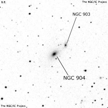 Negativní snímek oblohy NGC 904