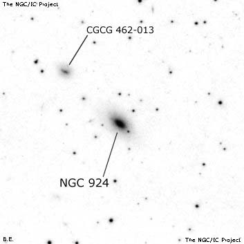 Negativní snímek oblohy NGC 924