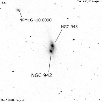 Negativní snímek oblohy NGC 942