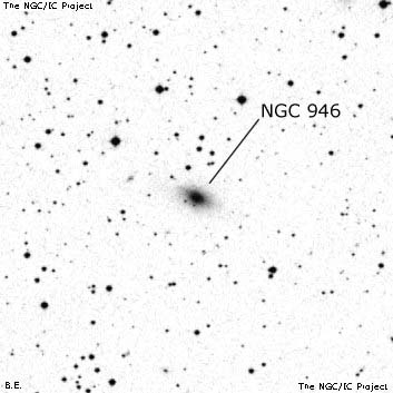 Negativní snímek oblohy NGC 946