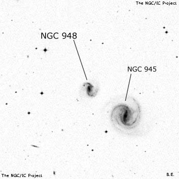 Negativní snímek oblohy NGC 948