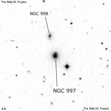 Negativní snímek oblohy NGC 997