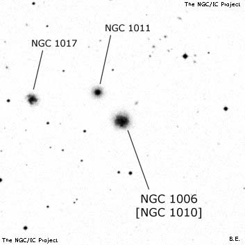 Negativní snímek oblohy NGC 1006