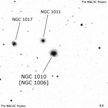 Negativní snímek oblohy NGC 1010