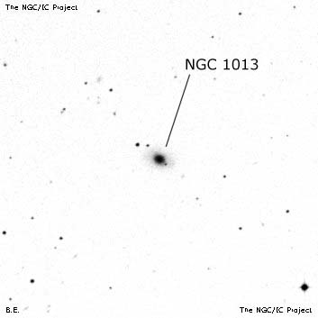 Negativní snímek oblohy NGC 1013