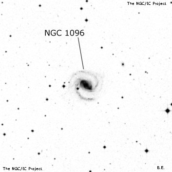 Negativní snímek oblohy NGC 1096