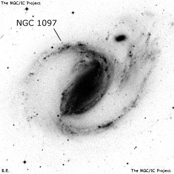 Negativní snímek oblohy NGC 1097