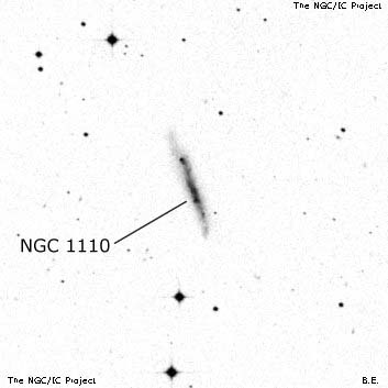 Negativní snímek oblohy NGC 1110