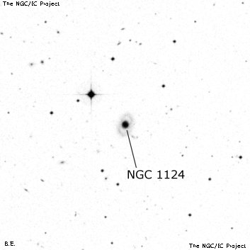 Negativní snímek oblohy NGC 1124