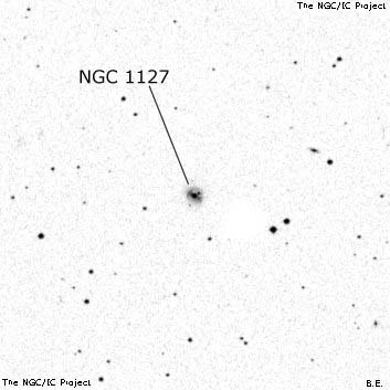 Negativní snímek oblohy NGC 1127