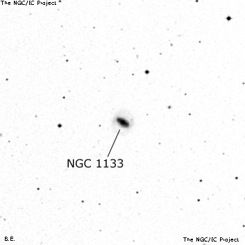 Negativní snímek oblohy NGC 1133