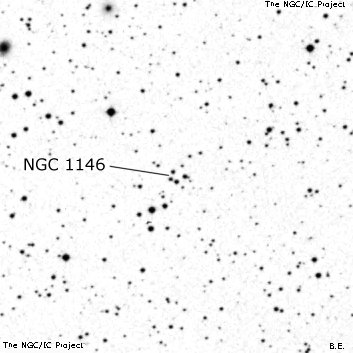 Negativní snímek oblohy NGC 1146