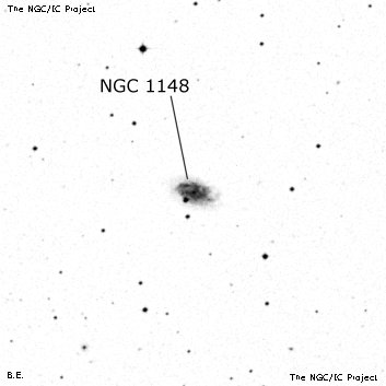 Negativní snímek oblohy NGC 1148