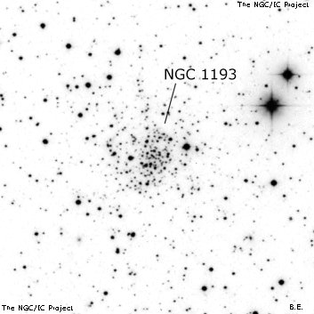 Negativní snímek oblohy NGC 1193