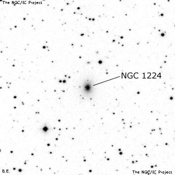 Negativní snímek oblohy NGC 1224