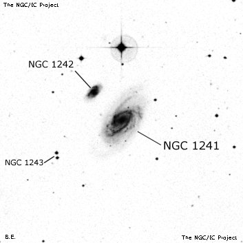 Negativní snímek oblohy NGC 1241