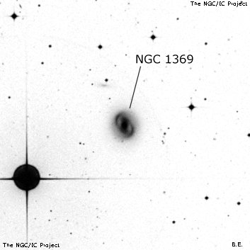 Negativní snímek oblohy NGC 1369