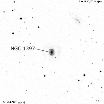 Negativní snímek oblohy NGC 1397
