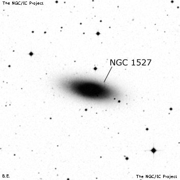 Negativní snímek oblohy NGC 1527