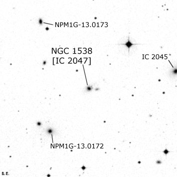 Negativní snímek oblohy NGC 1538