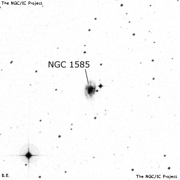 Negativní snímek oblohy NGC 1585