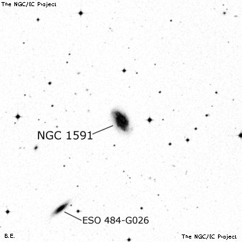 Negativní snímek oblohy NGC 1591