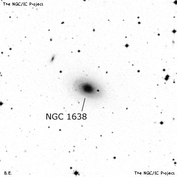 Negativní snímek oblohy NGC 1638