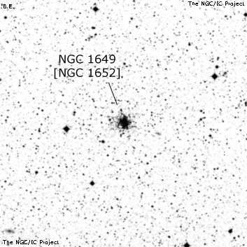 Negativní snímek oblohy NGC 1649