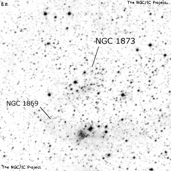 Negativní snímek oblohy NGC 1873