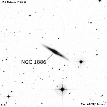 Negativní snímek oblohy NGC 1886