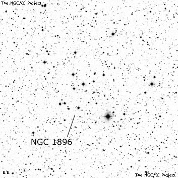 Negativní snímek oblohy NGC 1896