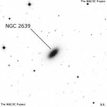Negativní snímek oblohy NGC 2639