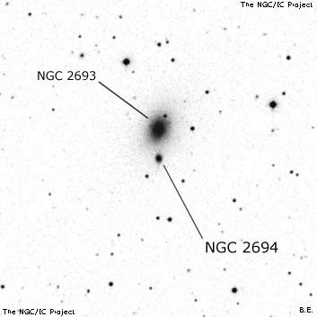 Negativní snímek oblohy NGC 2694