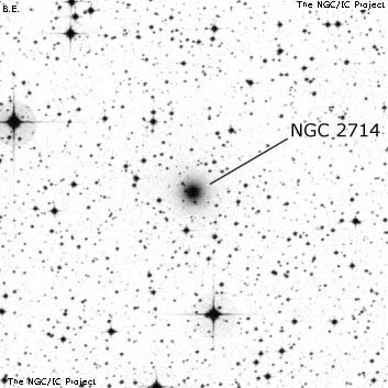 Negativní snímek oblohy NGC 2714