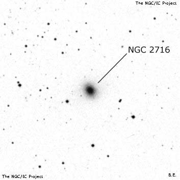 Negativní snímek oblohy NGC 2716